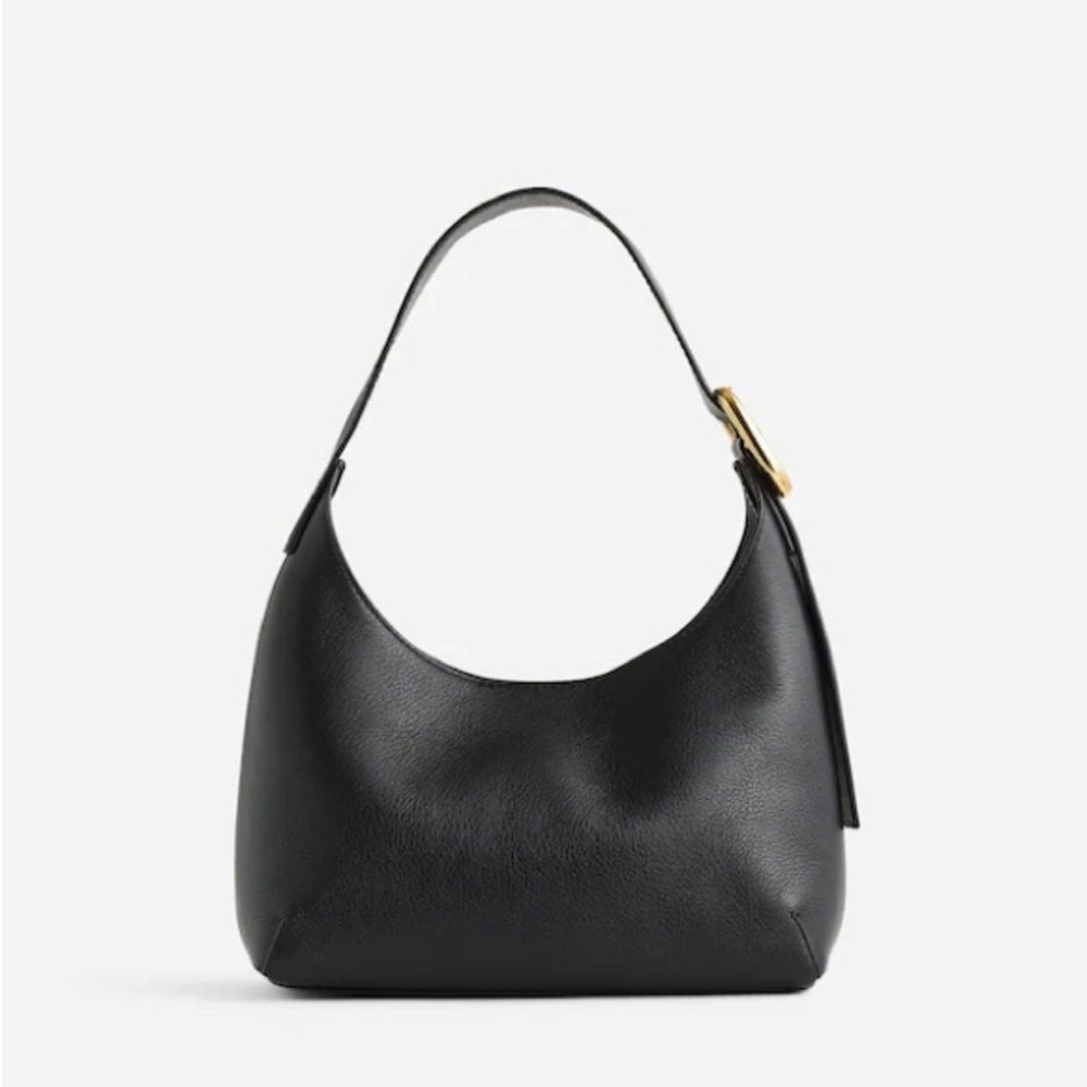 Madewell The Sculptural-Buckle Shoulder Bag - True Black